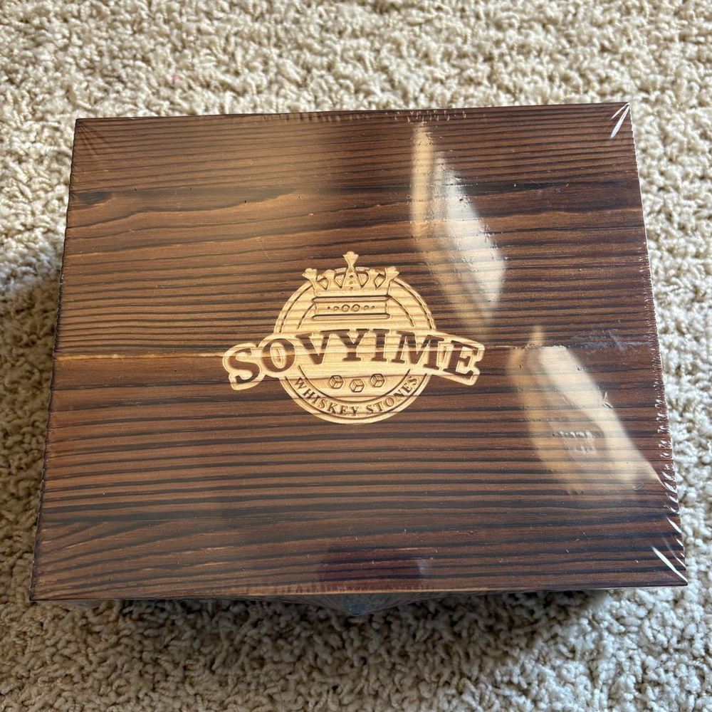 Whiskey Stones Gift Set Granite Glasses -‎ Father’s Day Bourbon Birthday NIB